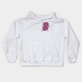 Purple Trad Roses Kids Hoodie